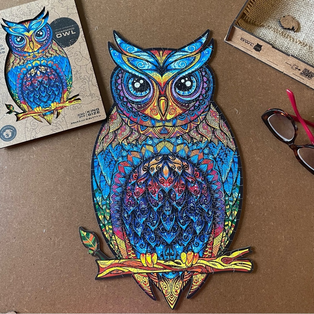 Unidragon Charming Owl Wooden Puzzle King Size 330pcs
